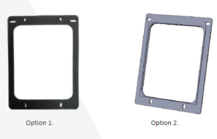 EVA cutout corner types — left: rounded, right: square